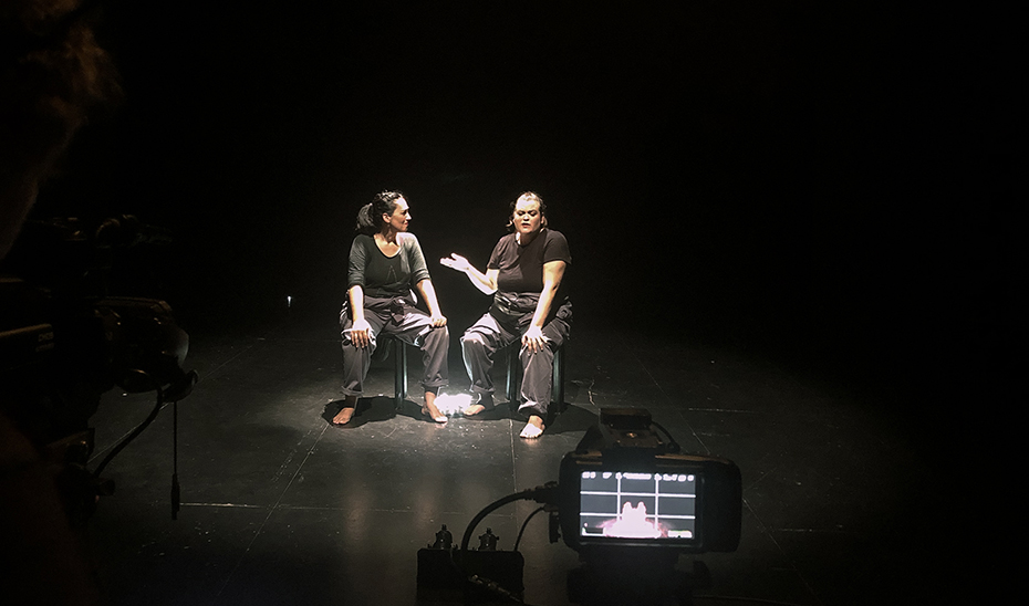 Momento de la representación de \u0027Niña, dá la lúh\u0027 por la Compañía de Teatro Social Salamandra.